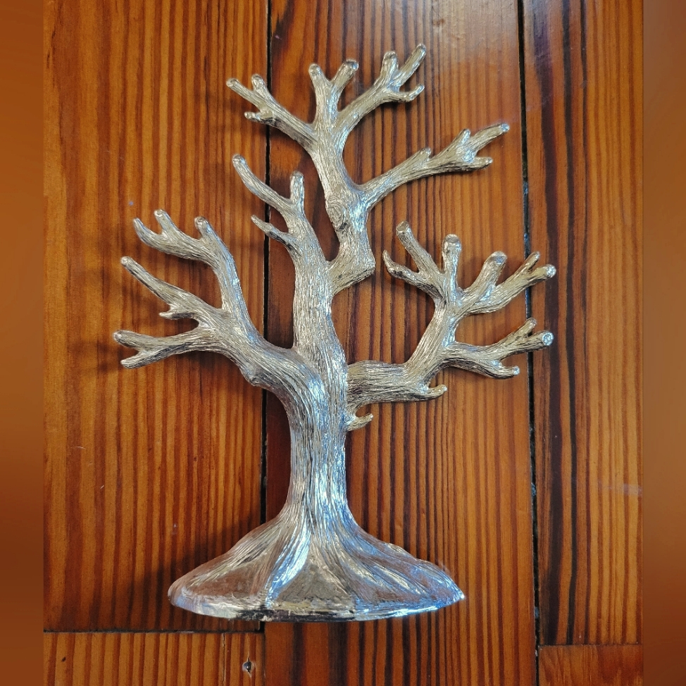 1980's Vintage Sears Charm Jewelry Holder Tree Gold